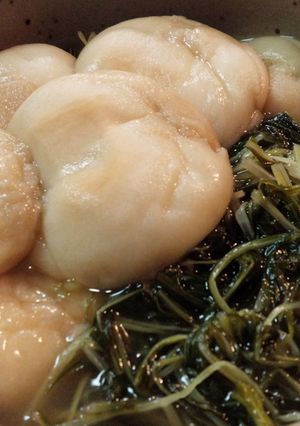 トロ～リシャキシャキ♪お麩と水菜の含め煮-レシピのメイン写真