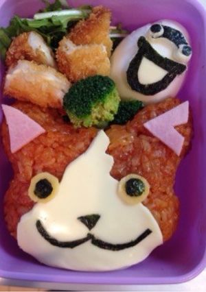 キャラ弁 ジバニャン&ウィスパー♪-レシピのメイン写真