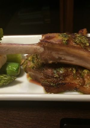 ごちそう＊ラム肉のロースト バジルソース-レシピのメイン写真