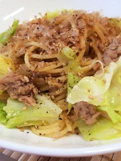 包丁いらず!キャベツとツナの和風パスタ-レシピのメイン写真