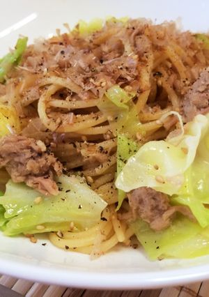 包丁いらず！キャベツとツナの和風パスタ-レシピのメイン写真