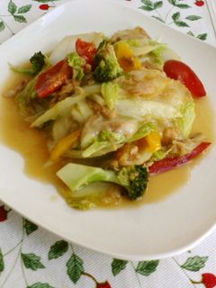 白菜とツナ缶の蒸し煮炒め-レシピのメイン写真