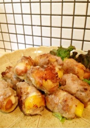 お弁当☆簡単とろとろチーズのウィンナー巻-レシピのメイン写真