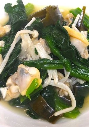 冷凍食品　(ほうれん草とあさり貝)の浸し-レシピのメイン写真