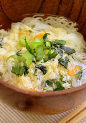 簡単時短★葉酸たまごでつるっとにゅうめん-レシピのメイン写真
