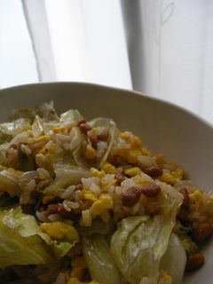 納豆レタス炒飯-レシピのメイン写真