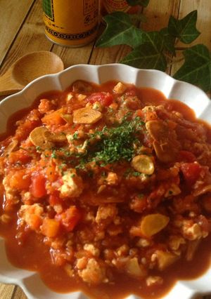焦がしにんにくがウマイ！豆腐ミートソース-レシピのメイン写真