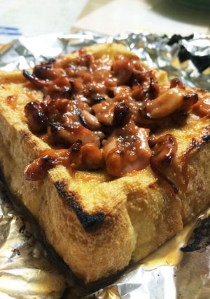 魚焼きグリルDE厚揚げの塩辛のっけ焼き-レシピのメイン写真