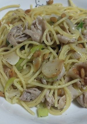 納豆と豚肉のパスタ-レシピのメイン写真