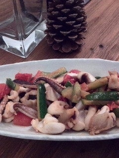 アオリイカと野菜の炒め物-レシピのメイン写真