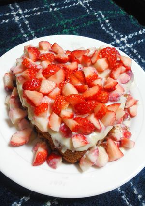 バレンタインに♪苺のハート型チョコケーキ-レシピのメイン写真