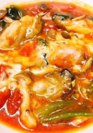 とろ～り美味しい♪カキのトマトチーズ煮-レシピのメイン写真