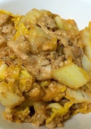 酒粕で温まる♡白菜と豚肉の炒め物♡-レシピのメイン写真