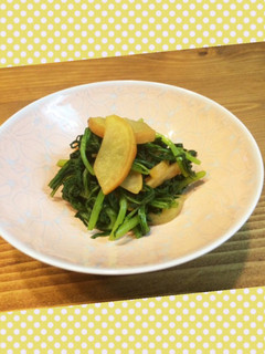 簡単!春菊とりんごのポン酢和え-レシピのメイン写真