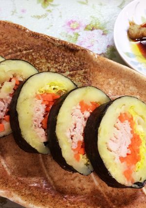 巻き寿司みたいな和風ポテトサラダ-レシピのメイン写真