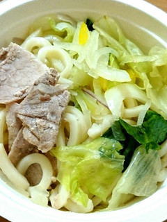 レンジで簡単❗豚肉入り野菜うどん鍋-レシピのメイン写真