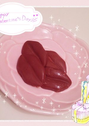 バレンタインに♡唇チョコ-レシピのメイン写真