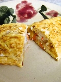 かさ増し★かき揚げの卵焼き-レシピのメイン写真