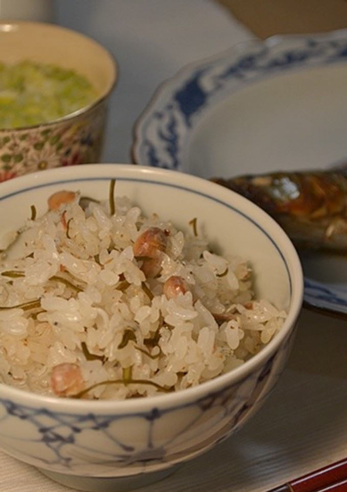 大豆と刻み昆布の炊き込みご飯-レシピのメイン写真