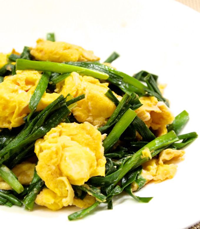 簡単中華♪5分でニラ玉 by きちりーもんじゃ 【クックパッド】 簡単