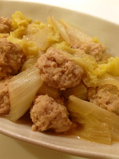 時短簡単☆ふわ鶏つくねと白菜のほっこり煮-レシピのメイン写真
