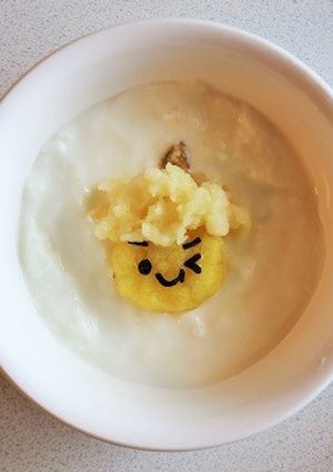 節分に☆デザート風な黄鬼のデコ離乳食。-レシピのメイン写真