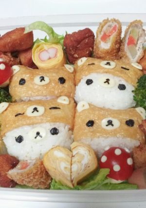 リラックマお稲荷さん お弁当-レシピのメイン写真