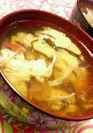 塩昆布で☆ホッカホカかき玉汁♪♪-レシピのメイン写真