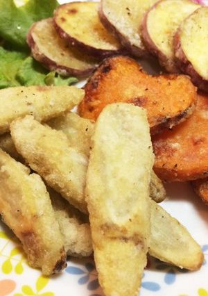 片栗粉を付けて焼くだけ♡野菜の唐揚げ？-レシピのメイン写真