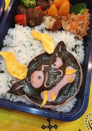キャラ弁☆黒鬼☆妖怪ウォッチ-レシピのメイン写真