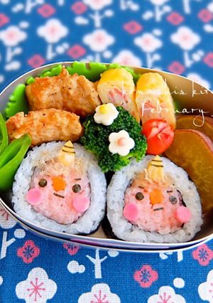 幼稚園 キャラ弁♡節分 巻き鬼くん-レシピのメイン写真