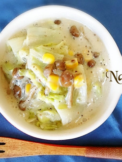 無塩料理☆とろとろ白菜のコーンクリーム煮-レシピのメイン写真