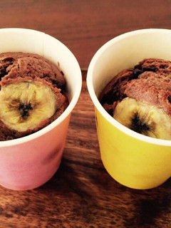 HMで簡単!紙コップチョコバナナマフィン-レシピのメイン写真