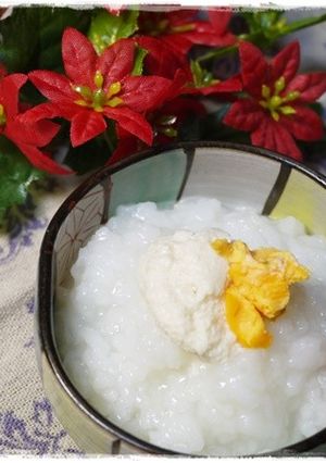 離乳食中期　豆腐と黄身のおかゆ-レシピのメイン写真