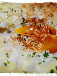 白菜と牛乳救済!白菜と落とし卵のグラタン-レシピのメイン写真