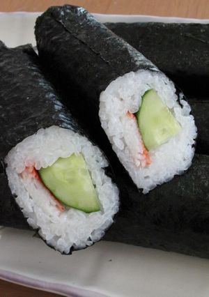 節分♪白梅酢deカニかまと胡瓜の恵方巻き-レシピのメイン写真