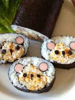 くまさんの納豆巻き*キャラ弁にも-レシピのメイン写真
