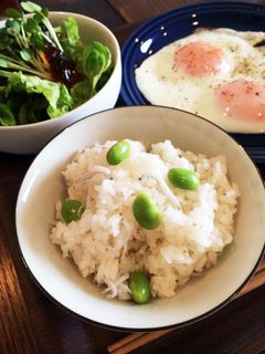 ♡冷凍枝豆としらすの簡単混ぜご飯♡-レシピのメイン写真
