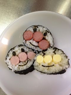 3種のアンパンマンのり巻き-レシピのメイン写真