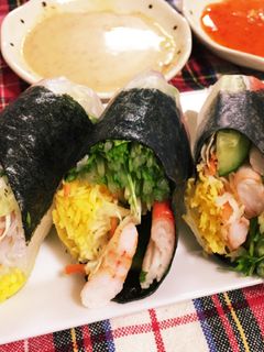 生春巻き(恵方巻風に)-レシピのメイン写真