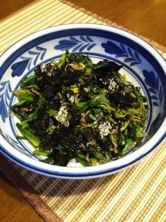 ほうれん草の胡麻油炒め♪味海苔かけ-レシピのメイン写真