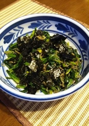 ほうれん草の胡麻油炒め♪味海苔かけ-レシピのメイン写真