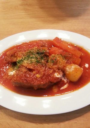 トロットロ！豚バラブロックのトマト煮込み-レシピのメイン写真