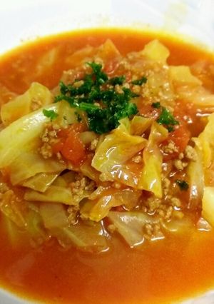 あったまる♪キャベツのトマトスープ-レシピのメイン写真