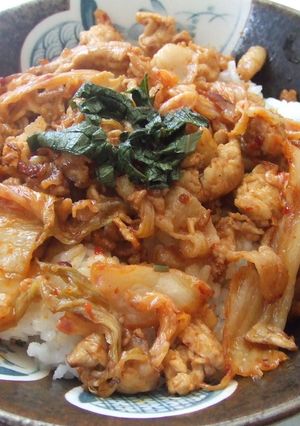 豚キムチ丼＠大葉にんにく醤油-レシピのメイン写真