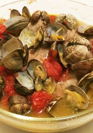 茄子とアサリと豚肉のレンジ蒸し-レシピのメイン写真