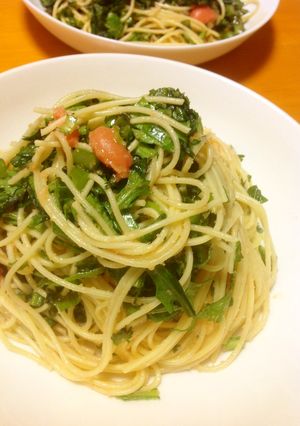 春菊と明太子のスパゲッティ-レシピのメイン写真