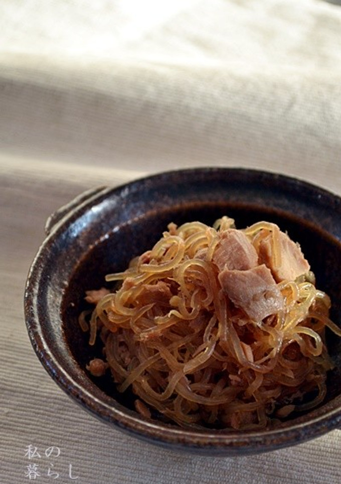 ツナ缶と白滝の煮物-レシピのメイン写真