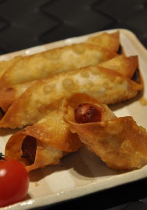 餃子の皮でトルティーヤ風✿ウィンナー-レシピのメイン写真