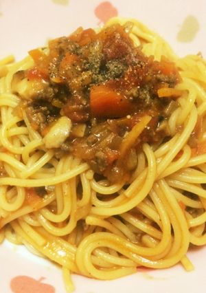 ミートソースアレンジ＊カレー風味のパスタ-レシピのメイン写真